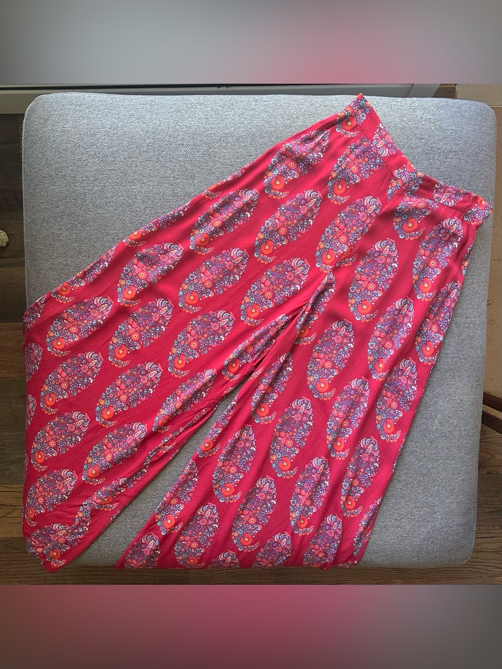 Boteh Paisley Wide Leg Flowy Pants Size 8